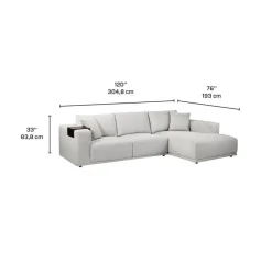 Sectional with Chaise and Built-In Audio Sound System