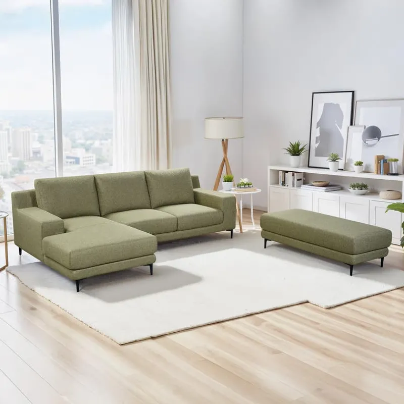 Sectional with Left-Side Chaise and Ottoman -