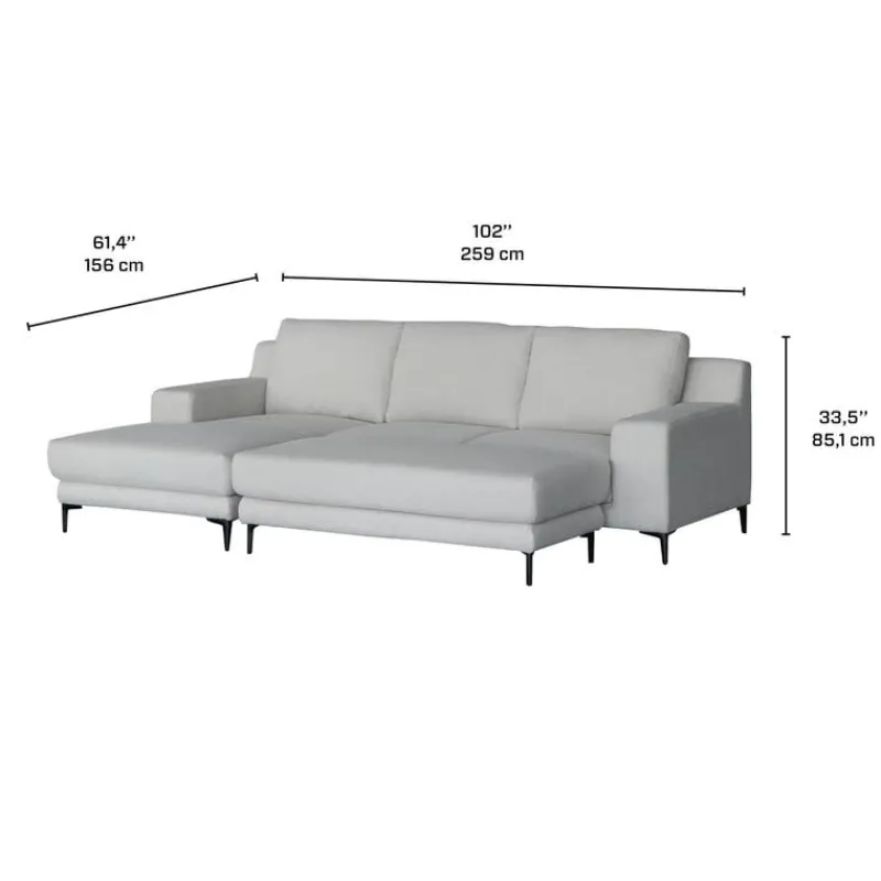 Sectional with Left-Side Chaise and Ottoman -
