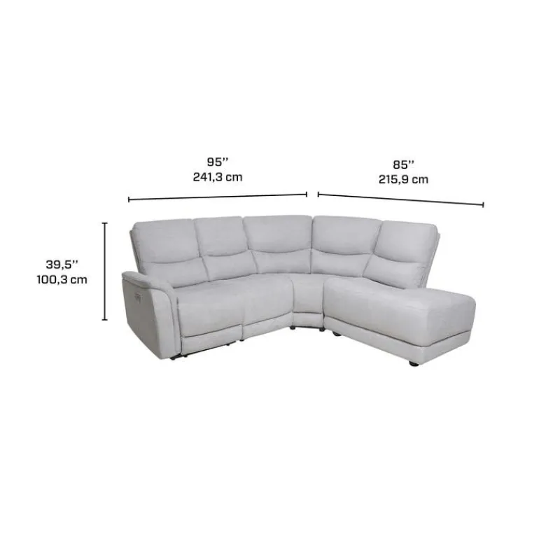 Sectional with Power Recliner -