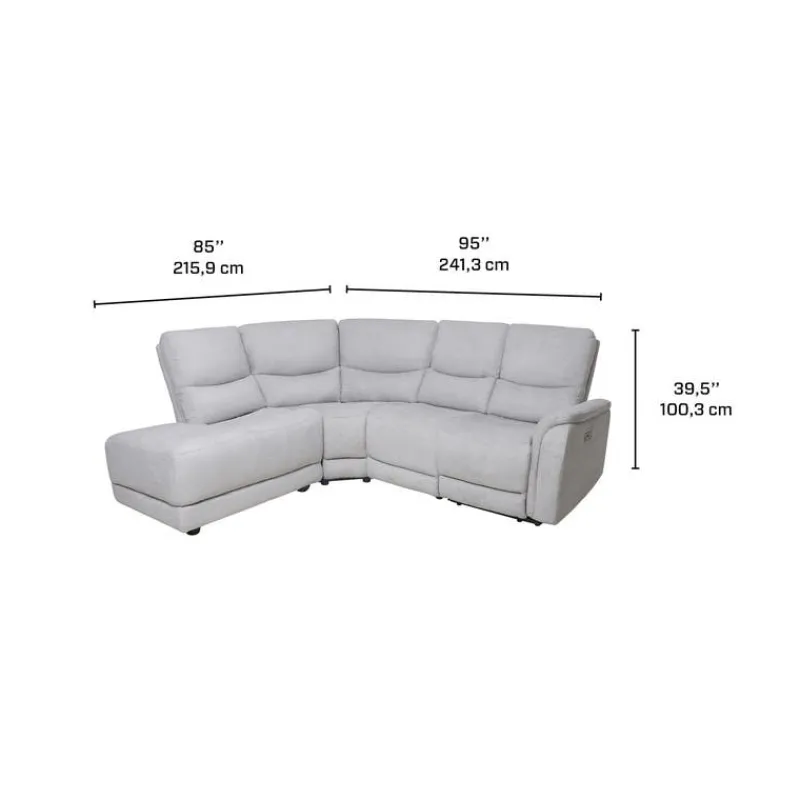 Sectional with Power Recliner -