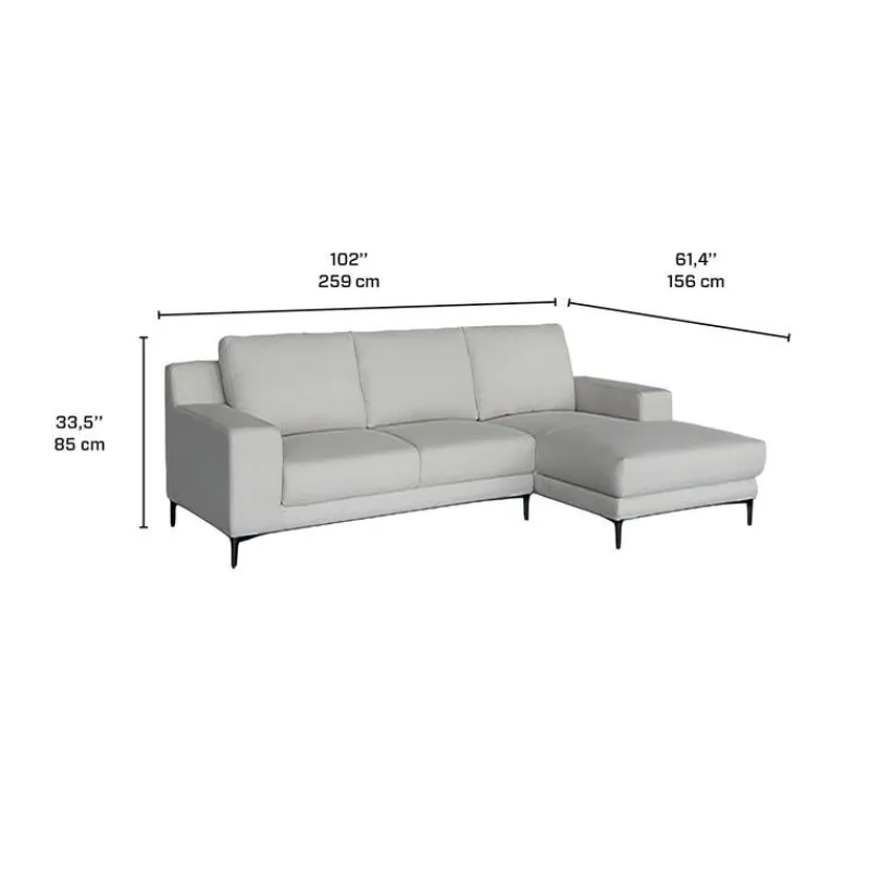 Sectional with Right-Side Chaise -