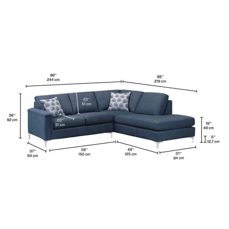 Sofa By Fancy Sectional with Right-Side Chaise