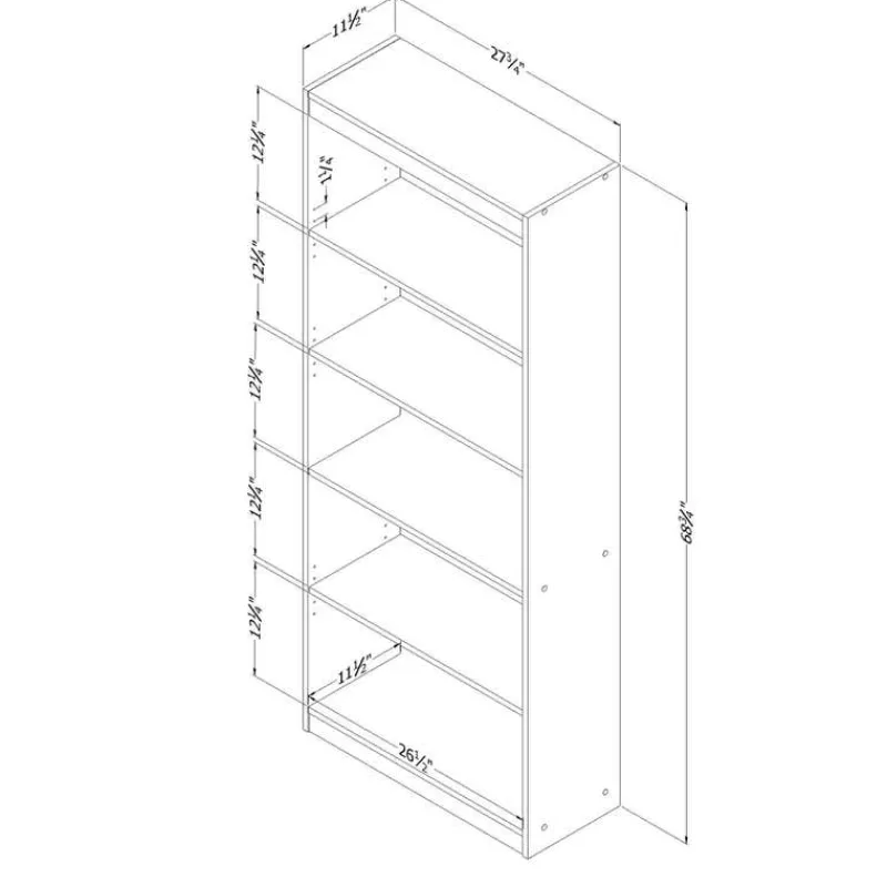 Meubles South Shore 5-Shelf Bookcase - South Shore