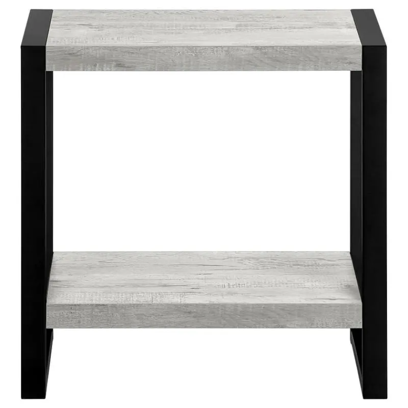 Monarch Side table - 2 tiers / 1 shelf / rectangular - 24"h - reclaimed wood-loo -