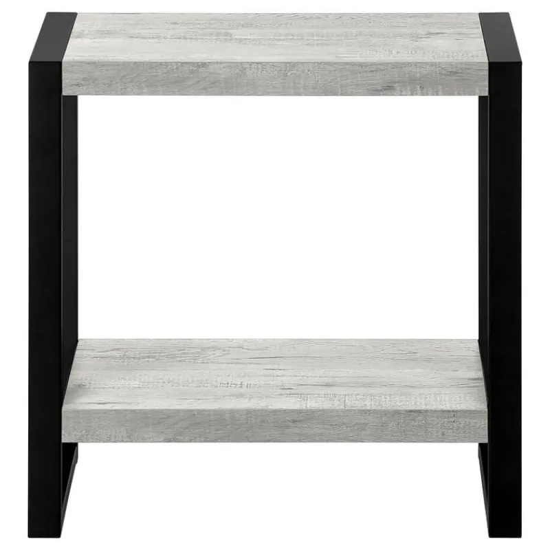 Monarch Side table - 2 tiers / 1 shelf / rectangular - 24"h - reclaimed wood-loo -