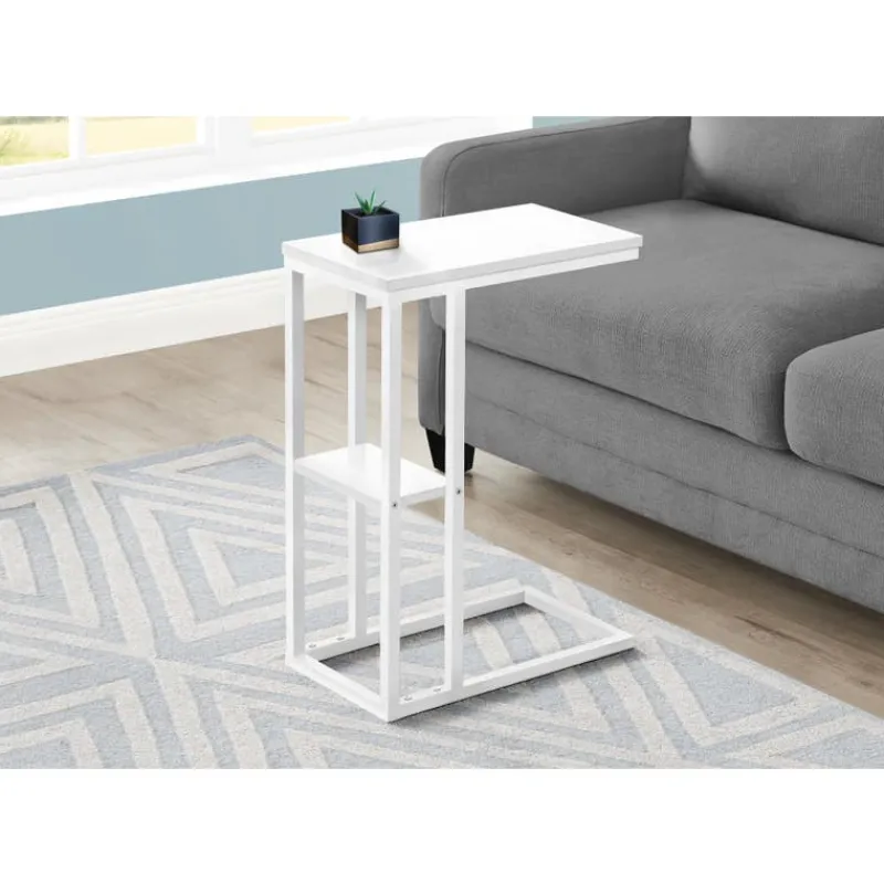 Monarch Side table / c table - 1 storage shelf / rectangular - 25"h - / met -