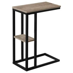 Monarch Side table / c table - 1 storage shelf / rectangular - 25"h - /blac -