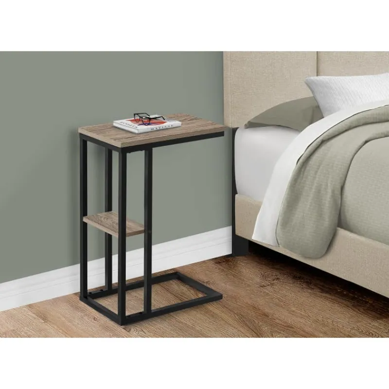 Monarch Side table / c table - 1 storage shelf / rectangular - 25"h - /blac -