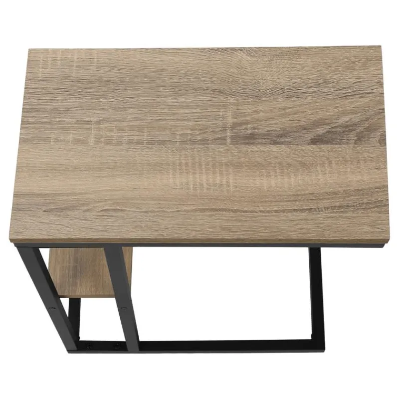Monarch Side table / c table - 1 storage shelf / rectangular - 25"h - /blac -