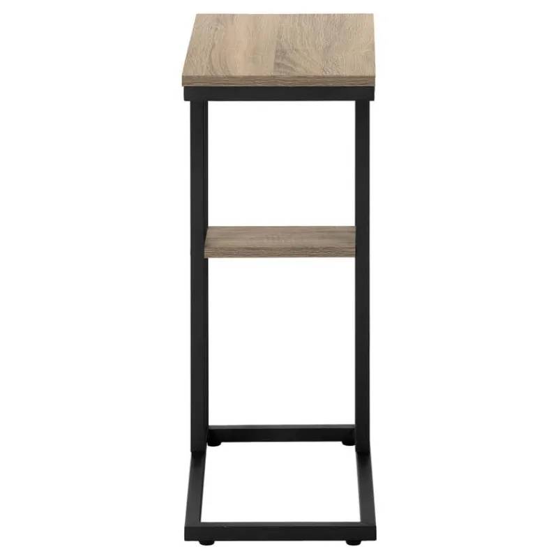 Monarch Side table / c table - 1 storage shelf / rectangular - 25"h - /blac -