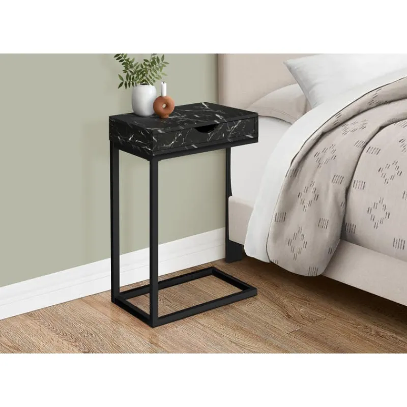 Monarch Side table / c table - 1 storage drawer, pass-through / rectangular - 25"h - -