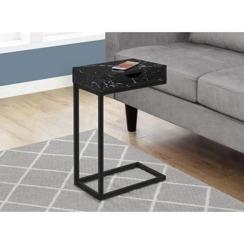 Monarch Side table / c table - 1 storage drawer, pass-through / rectangular - 25"h - -