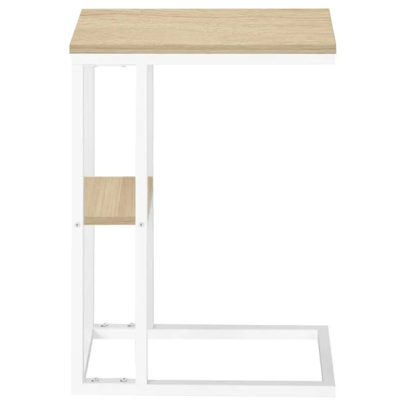 Monarch Side table / c table - 1 storage shelf / rectangular - 25"h - /white m -