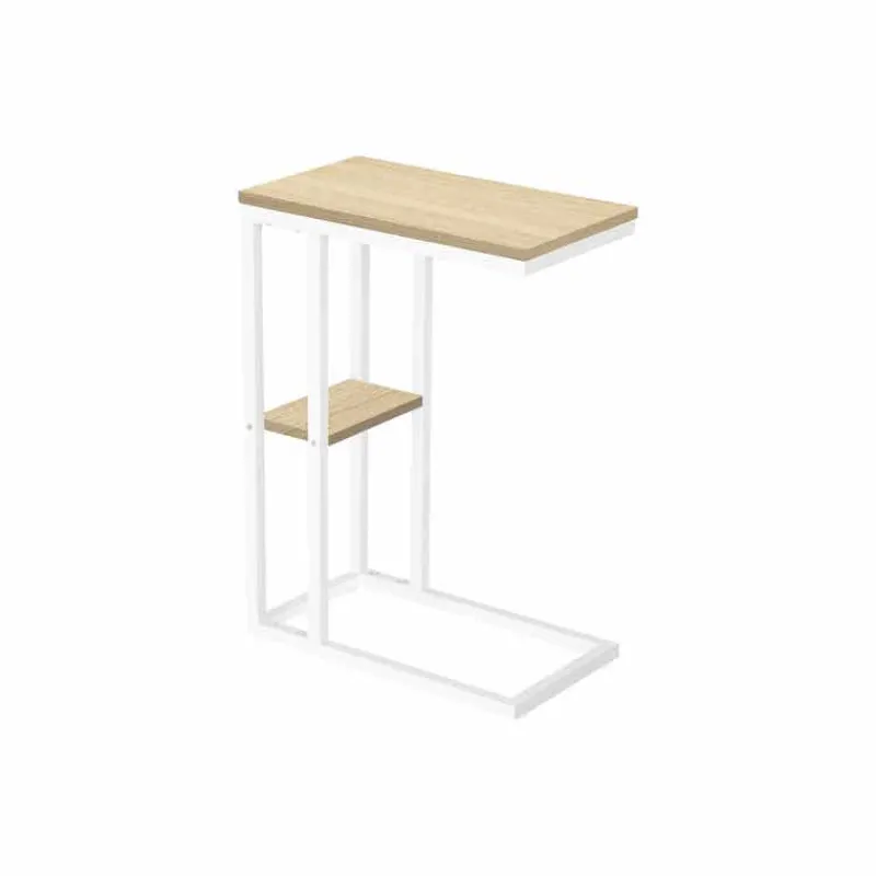 Monarch Side table / c table - 1 storage shelf / rectangular - 25"h - /white m -