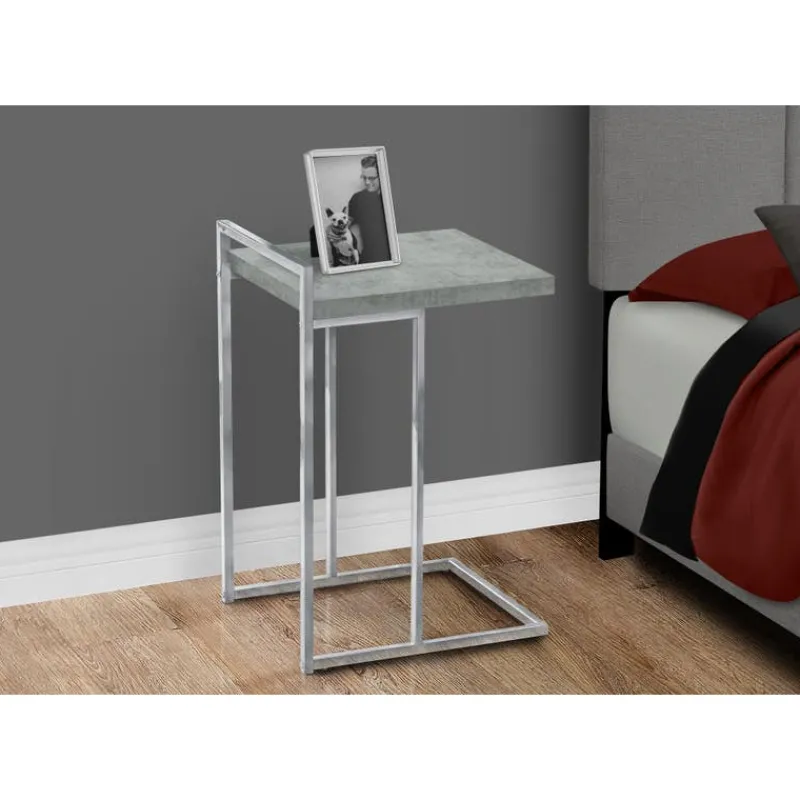 Monarch Side table / c table - thick-panel top / wide / rectangular - 25"h - cem -