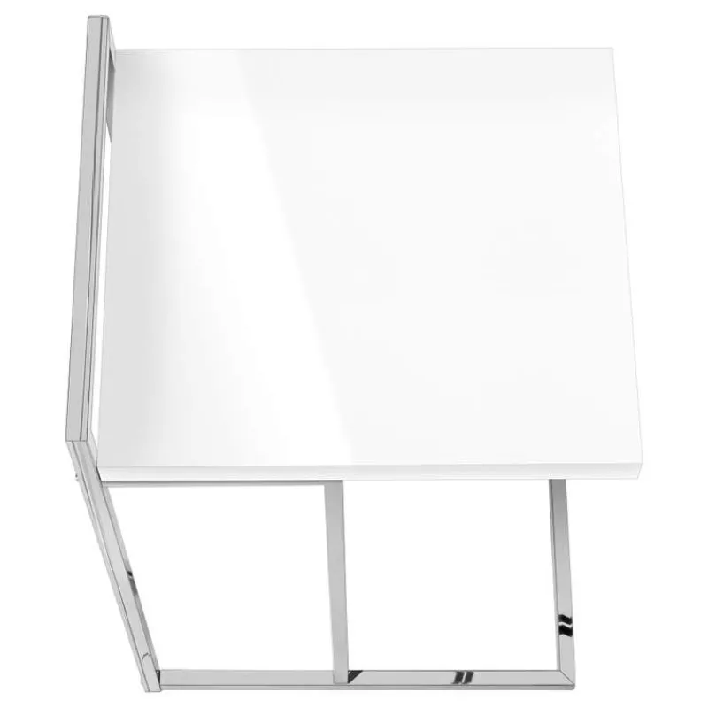 Monarch Side table / c table - thick-panel top / wide / rectangular - 25"h - glossy w -