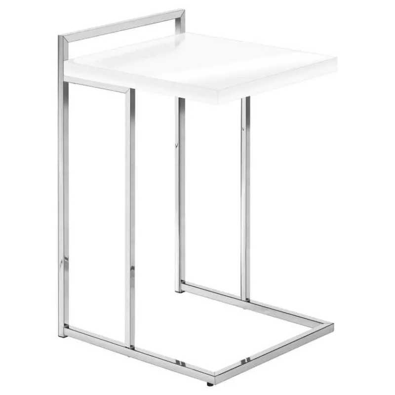 Monarch Side table / c table - thick-panel top / wide / rectangular - 25"h - glossy w -