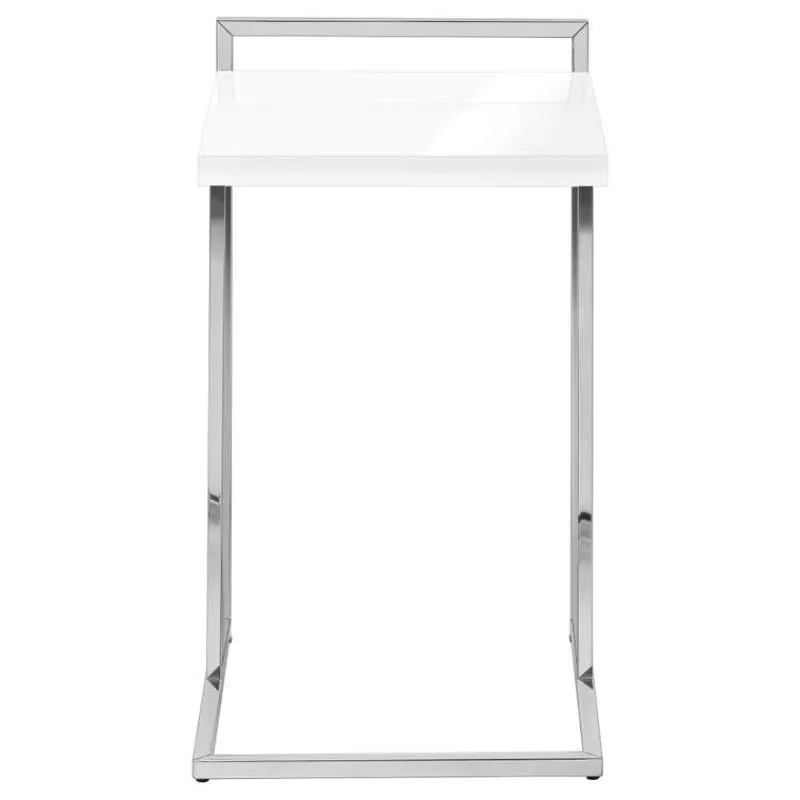 Monarch Side table / c table - thick-panel top / wide / rectangular - 25"h - glossy w -