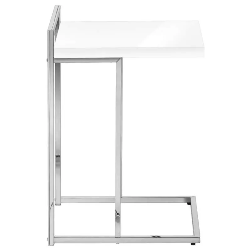 Monarch Side table / c table - thick-panel top / wide / rectangular - 25"h - glossy w -