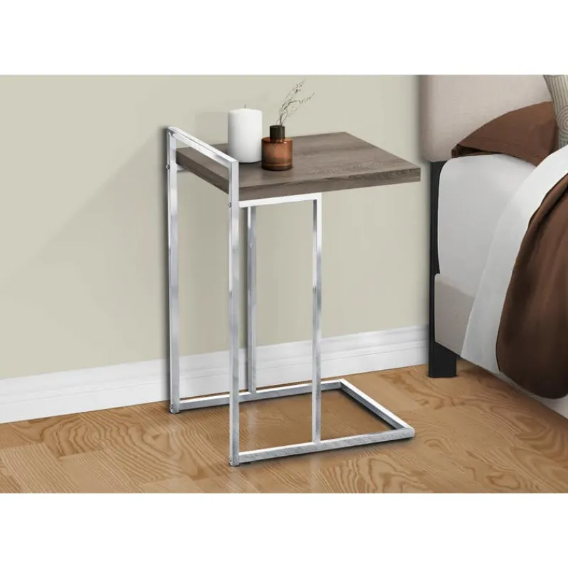 Monarch Side table / c table - thick-panel top / wide / rectangular - 25"h - dark tau -
