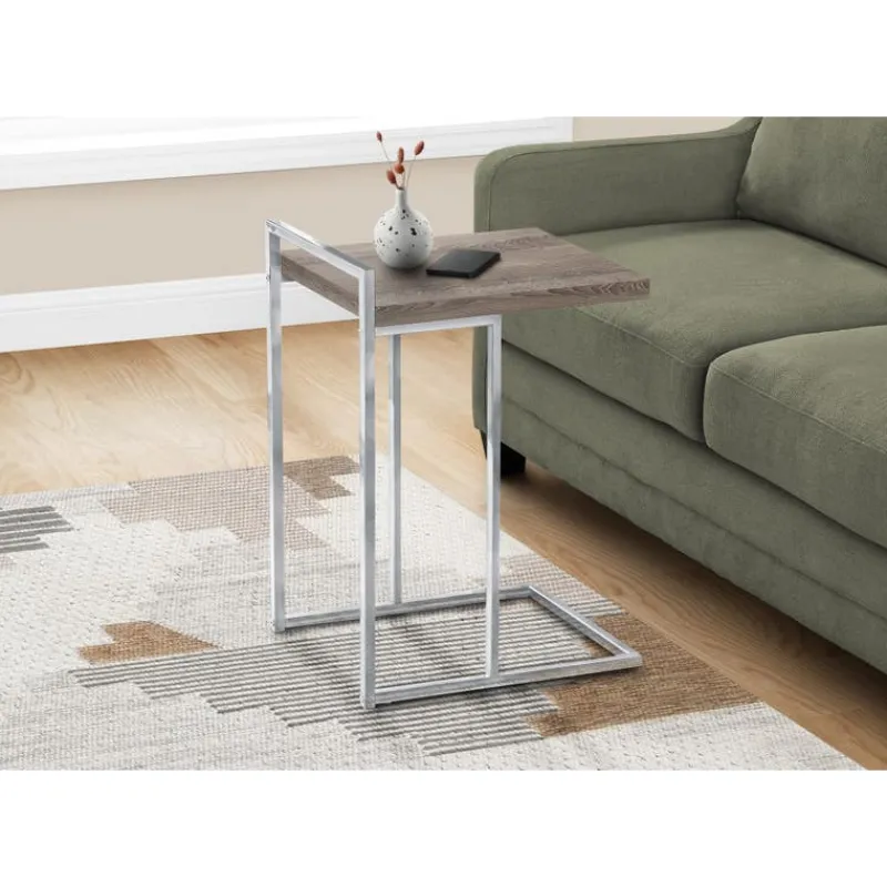 Monarch Side table / c table - thick-panel top / wide / rectangular - 25"h - dark tau -