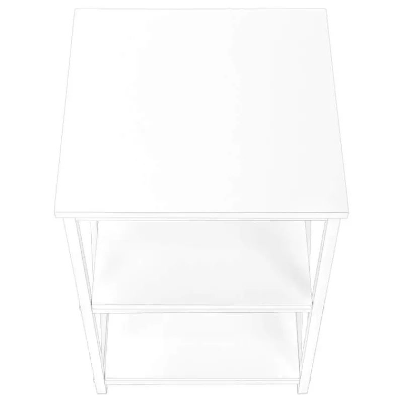 Monarch Side table / nightstand - 3 tiers / 2 shelves / square - 26"h - / -