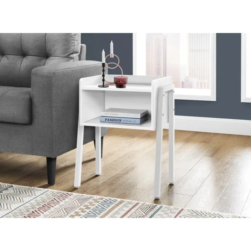 Monarch Side table / nightstand - tray top / 1 storage cubby / rectangular - 23"h - w -