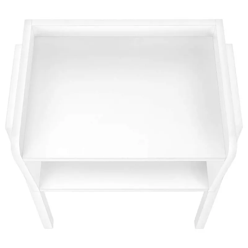 Monarch Side table / nightstand - tray top / 1 storage cubby / rectangular - 23"h - w -