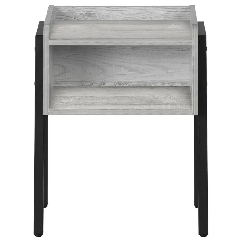 Monarch Side table / nightstand - tray top / 1 storage cubby / rectangular - 23"h - g -