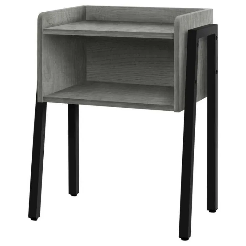 Monarch Side table / nightstand - tray top / 1 storage cubby / rectangular - 23"h - g -