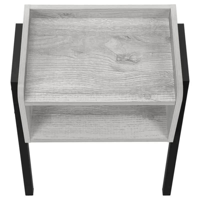 Monarch Side table / nightstand - tray top / 1 storage cubby / rectangular - 23"h - g -