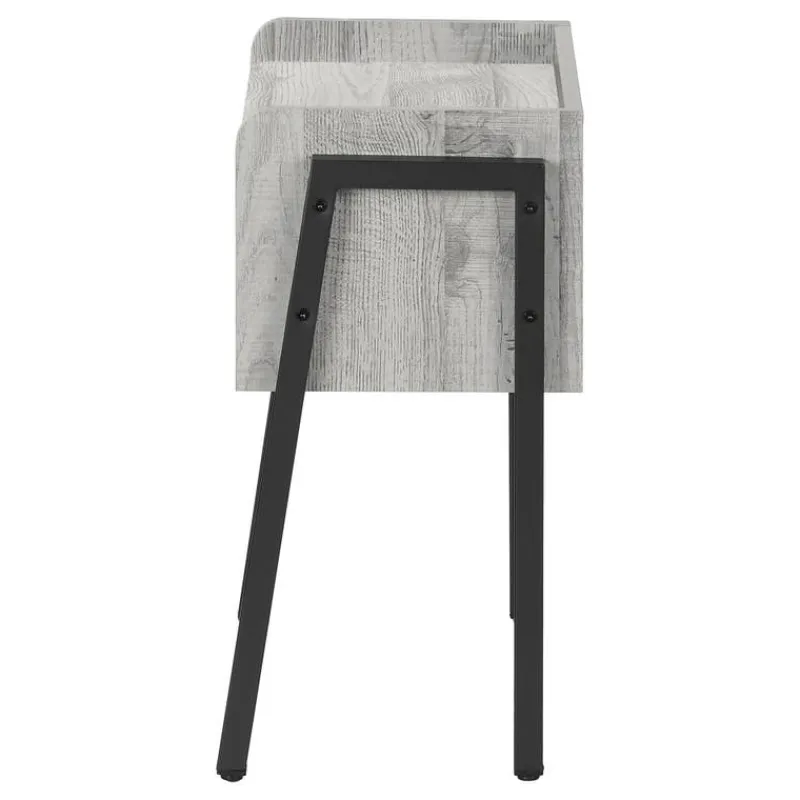 Monarch Side table / nightstand - tray top / 1 storage cubby / rectangular - 23"h - g -