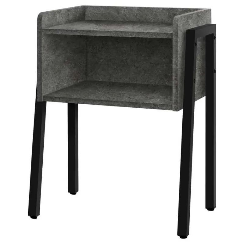 Monarch Side table / nightstand - tray top / 1 storage cubby / rectangular - 23"h - g -
