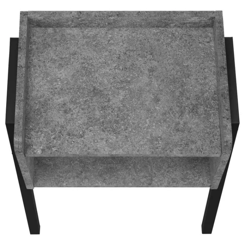 Monarch Side table / nightstand - tray top / 1 storage cubby / rectangular - 23"h - g -