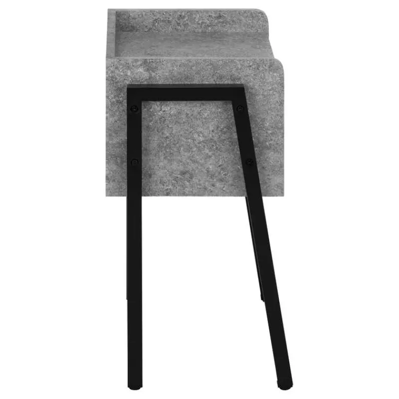 Monarch Side table / nightstand - tray top / 1 storage cubby / rectangular - 23"h - g -