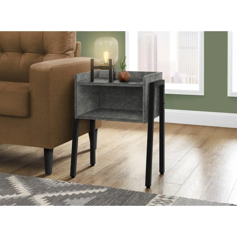 Monarch Side table / nightstand - tray top / 1 storage cubby / rectangular - 23"h - g -