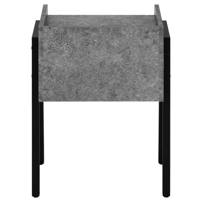 Monarch Side table / nightstand - tray top / 1 storage cubby / rectangular - 23"h - g -