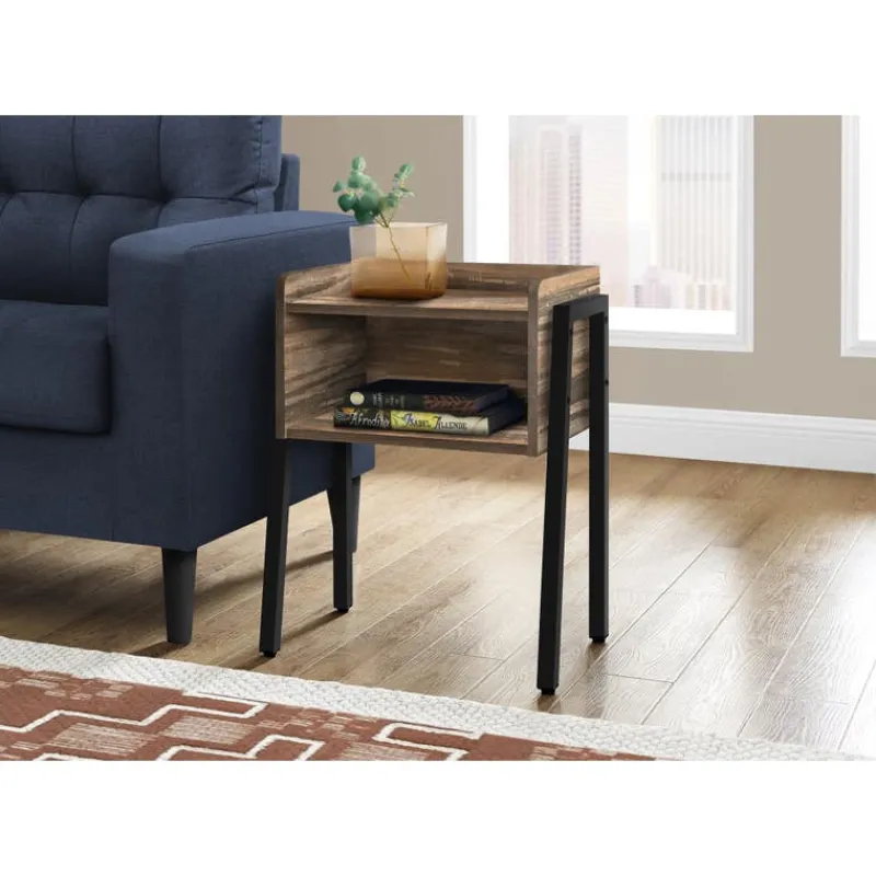 Monarch Side table / nightstand - tray top / 1 storage cubby / rectangular - 23"h - b -