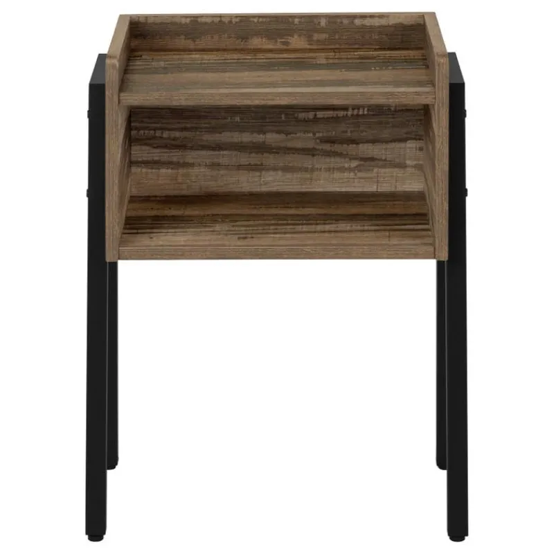 Monarch Side table / nightstand - tray top / 1 storage cubby / rectangular - 23"h - b -