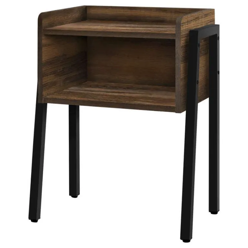 Monarch Side table / nightstand - tray top / 1 storage cubby / rectangular - 23"h - b -