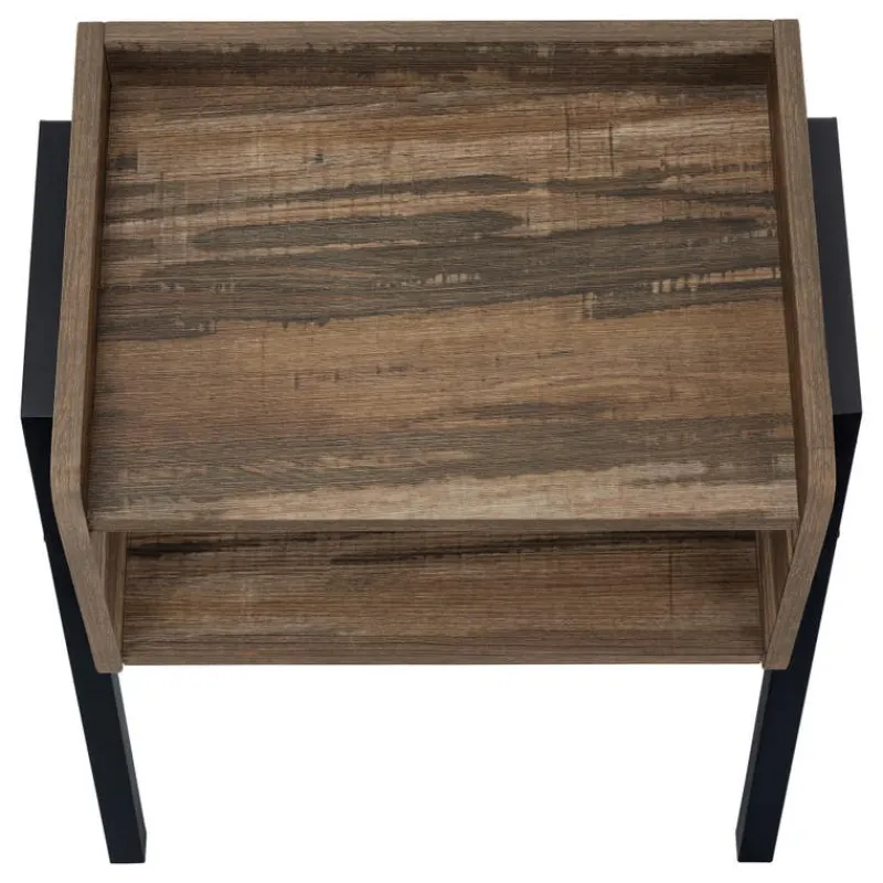 Monarch Side table / nightstand - tray top / 1 storage cubby / rectangular - 23"h - b -
