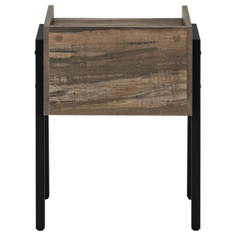 Monarch Side table / nightstand - tray top / 1 storage cubby / rectangular - 23"h - b -