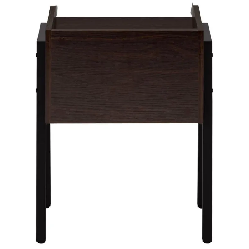 Monarch Side table / nightstand - tray top / 1 storage cubby / rectangular - 23"h - e -