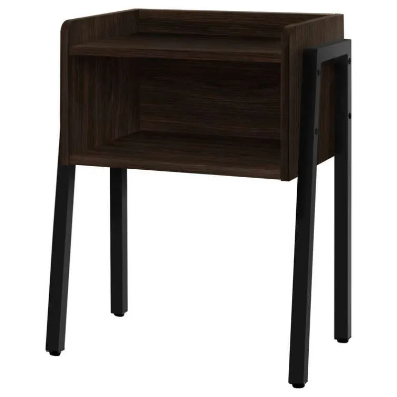 Monarch Side table / nightstand - tray top / 1 storage cubby / rectangular - 23"h - e -
