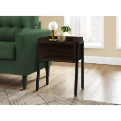 Monarch Side table / nightstand - tray top / 1 storage cubby / rectangular - 23