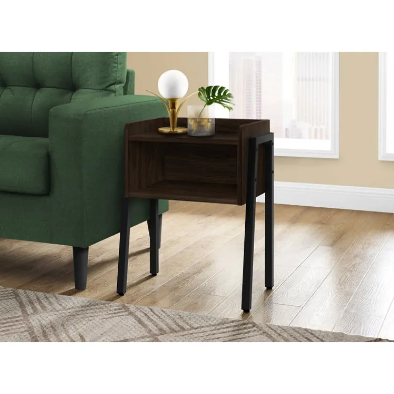 Monarch Side table / nightstand - tray top / 1 storage cubby / rectangular - 23"h - e -