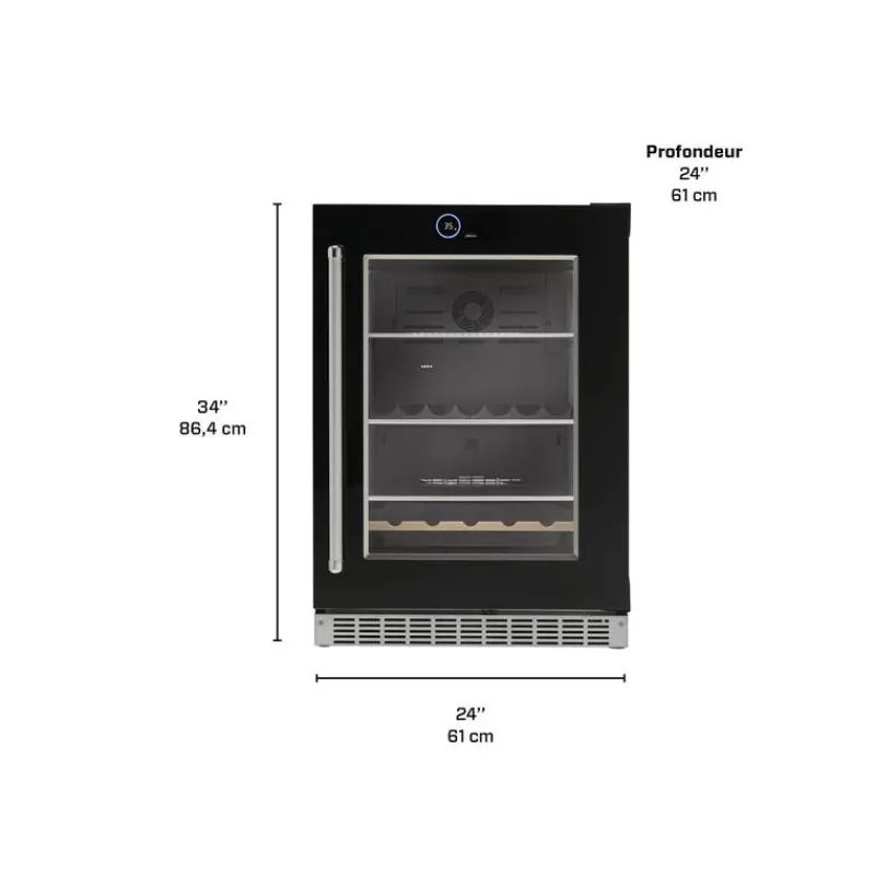 Danby SILHOUETTE 24″ Built-in Beverage Center 24" - SRVBC050R