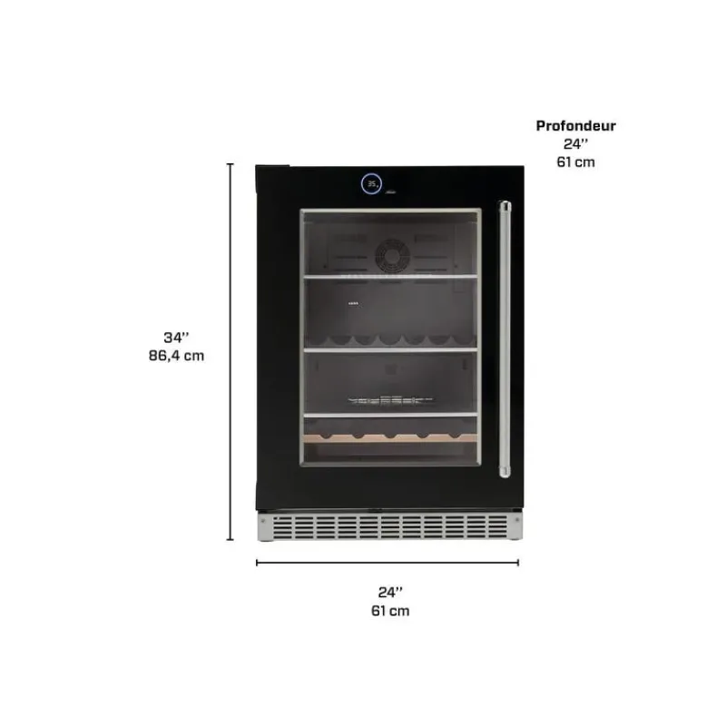 Danby SILHOUETTE 24″ Built-in Beverage Center 24" - SRVBC050L-SS