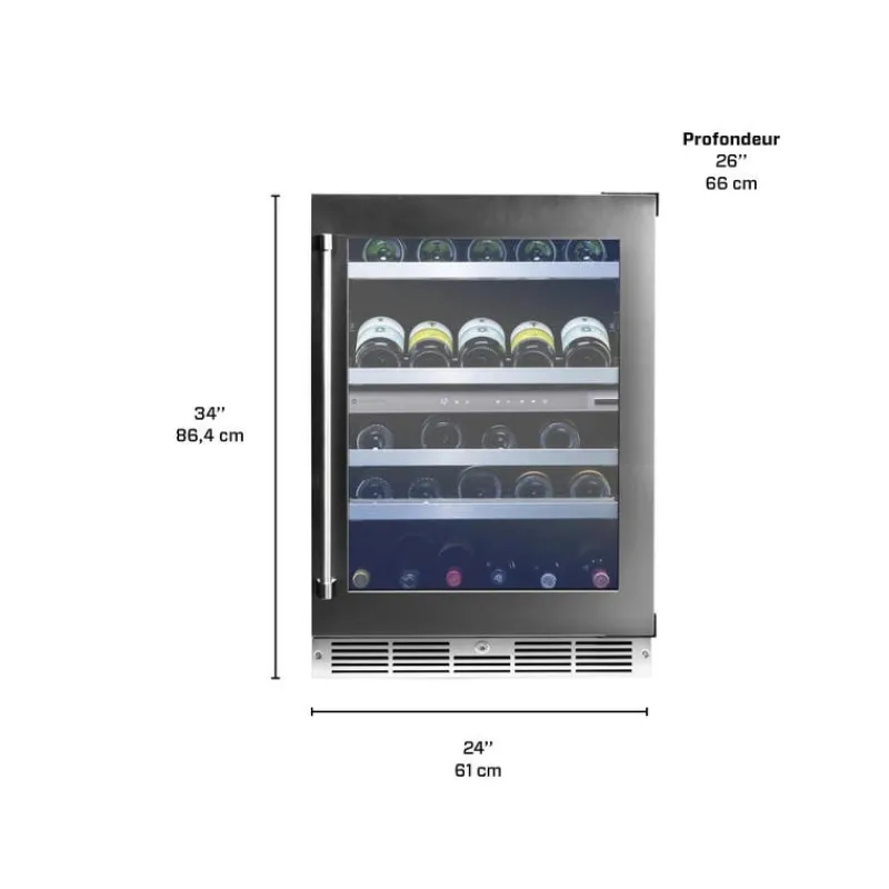 Danby SILHOUETTE 24″ Built-in Wine Cellar 24" - SPRWC052D3SS
